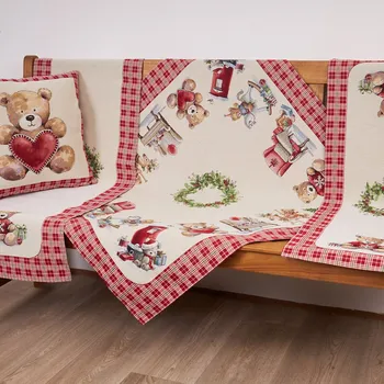 Stolování Tegatex Gobelínový ubrus -medvídek se srdíčkem Velikost: 40*140 cm