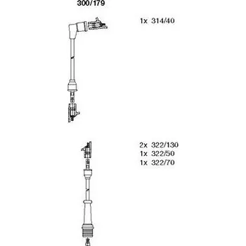 Zapalovací kabel Sada kabelů pro zapalování, , BREMI, 300/179