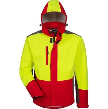 Pánská softshellová bunda Bunda Softshellová lesnická Schlehe žlutá/červená velikost oblečení 4XL