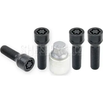 Autodoplněk Pojistné bezpečnostní šrouby M14x1,25x50 kužel, klíč 17 SICUSTAR BVN750, černé