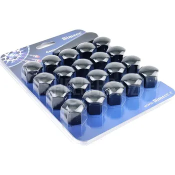 Samolepicí dekorace na vozidlo Sada krytek na kolové šrouby nebo matice BIMECC, černé , BV17-000, 17mm