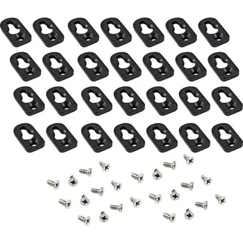 Hammond Electronics 1557FOOTBK-24 montážní patka ABS, černá, 24 ks