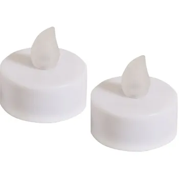 led svíčka Amscan LED čajové svíčky 2 ks bílá