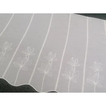 GERSTER Vyšívaná záclonka na vitrážku 11752/0010 50 cm