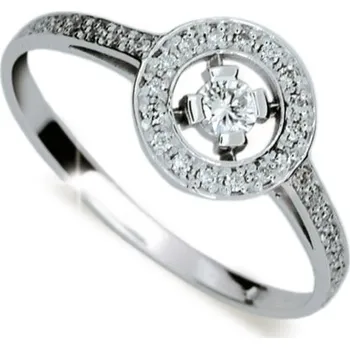 Šperk Zásnubní prsten bílé zlato 585/1000 přírodní diamant 0.270 ct G/SI ZP1990D velikost 55