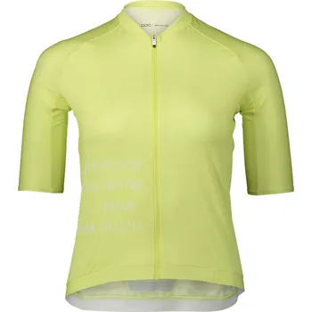 cyklistický dres POC Cyklistický dres s krátkým rukávem - PRISTINE PRINT LADY - žlutá M