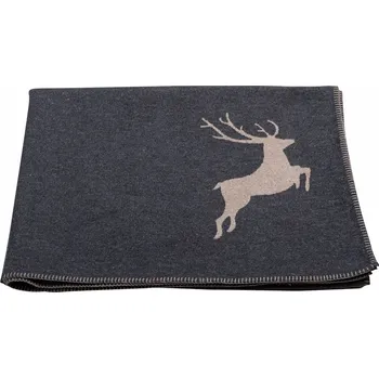 deka DF David Fussenegger Bavlněná deka DF SYLT JELEN ANTRACIT 140 x 200 cm