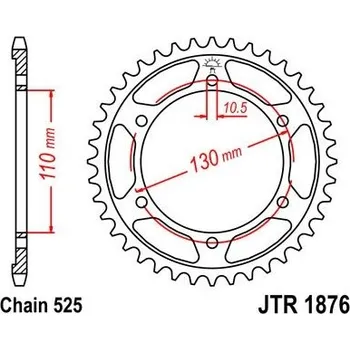 Řetězová sada pro motocykl Jt sprockets JTR 1876-44 Suzuki/Yamaha