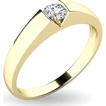 Módní doplněk Zásnubní prsten žluté zlato 585/1000 přírodní diamant 0.150 ct G/SI ZP-10933D-ZL velikost 48