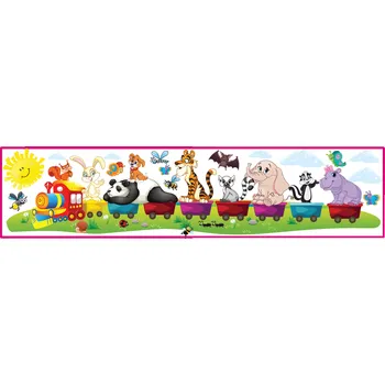 Samolepící dekorace Samolepka dětská VLÁČEK 06, samolepící dekorace na zeď 130x30