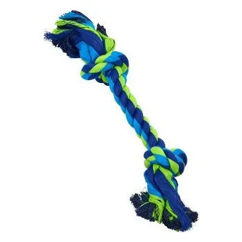 Hračka pro psa Hračka pes BUSTER Dent.Rope 2 uzly modrá/limet.40cm XL