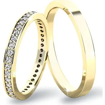 Prsten Snubní prsteny žluté zlato 585 zirkon 0.380 ct G/SI SP-61044