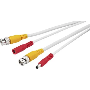 Napájecí kabel Monacor VSC-100/WS CCTV, napájecí, video prodlužovací kabel 10.00 m bílá