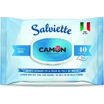 Kosmetika pro psa CAMON VLHČENÉ UBROUSKY - VŮNĚ MOŘE 30x20 cm 40 ks