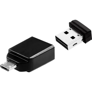 Mobilní telefon Verbatim Nano Store N GO USB paměť pro smartphony/tablety černá 32 GB USB 2.0, microUSB 2.0
