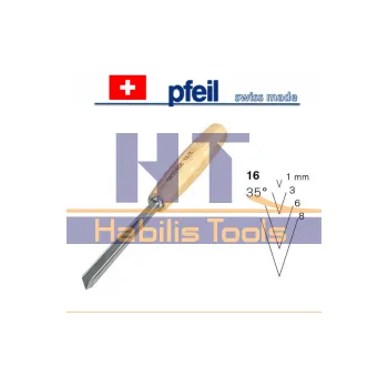 Dláto Řezbářské dláto Pfeil - V profil 16, šíře 1mm