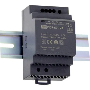 Měnič napětí MEAN WELL DDR-60G-12 DC/DC měnič napětí na DIN lištu 12 V/DC 5 A 60 W Počet výstupů:1 x Obsah 1 ks