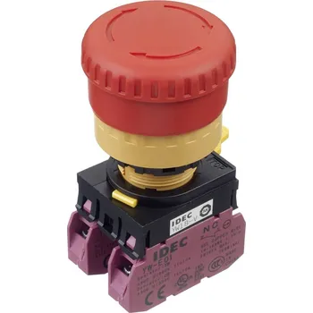 vypínač Idec YW1B-V4E02R nouzový vypínač 250 V 3 A 2 rozpínací kontakty IP65 1 ks