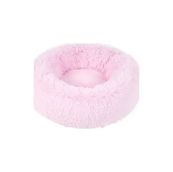 Pelíšek pro psa Pelech ADELE plyš s dlouhým vlasem 70cm Růžová 1ks