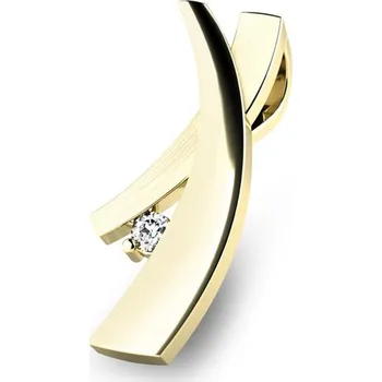 Přívěsek Dámský přívěsek žluté zlato 585/1000 přírodní diamant 0.026 ct G/SI 10855-ZL-DIA