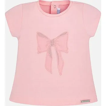 Kojenecká souprava růžové tričko s výšivkou Mayoral 105 velikost 80