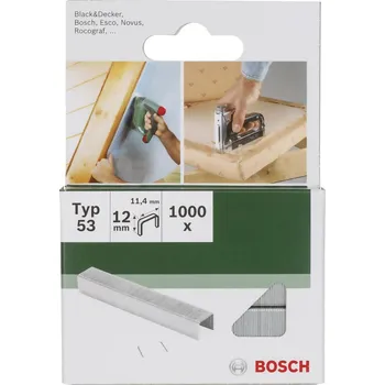Spona do sešívačky Bosch Accessories 2609255821 svorky z jemného drátu Typ 53 1000 ks Rozměry (d x š) 10 mm x 11.4 mm