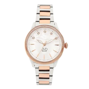Hodinky Dámské náramkové designové hodinky JVD JG1009.2 se zirkony na lunetě i číselníku (POŠTOVNÉ ZDARMA!!)
