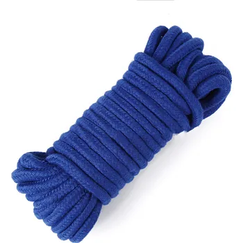 Bavlněný bondage provaz – tl. 0.6 cm 10 metrů – modrý
