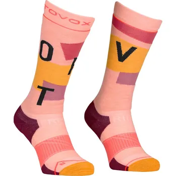 Pánské ponožky Dámské Ponožky Ortovox Freeride Long Socks Cozy Women's Barva: Bloom, Velikost: 35-38 EU