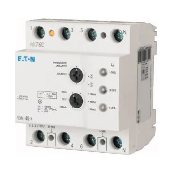Proudový chránič Chránič čtyřpolový EATON 111760 PDIM-40/4 Monitorovací relé reziduálního proudu PDIM, In=40A