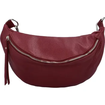 Ledvinka Trendová dámská kožená ledvinka Shelley, vínová