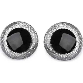 Galanterie Oči velké s glitry s pojistkou Ø40 mm