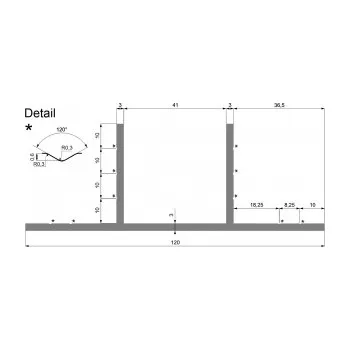 Stavební profil Al profil - "U" pro profily 40mm