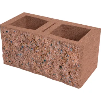 plotová tvarovka DITON Okrasná tvárnice oboustranná B 390x200x190 mm cihlová