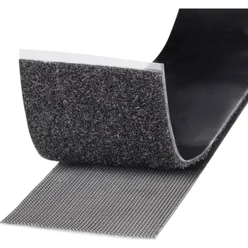 Zip TOOLCRAFT KL50X1000C pásek se suchým zipem, lepicí, háčková a flaušová část, extra silná, (d x š) 1000 mm x 50 mm, černá