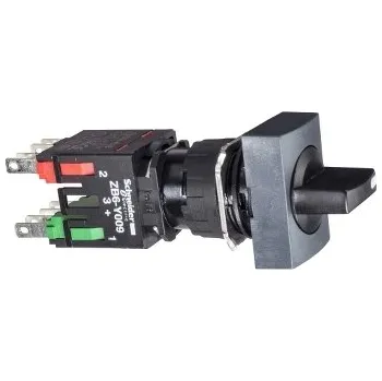 vypínač SCHN XB6DD225B Otočný ovládač a ovládač se zámkem - 2 polohy, 1 Z + 1 V - černá