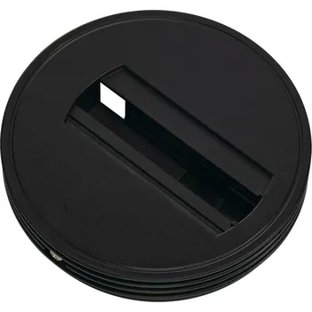 BIG WHITE STROPNÍ ROZETA, pro vysokonapěťovou 1fázovou nástavnou přípojnici, černá 143380