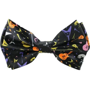 Motýlek s potiskem barevné kytary