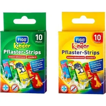 Náplast FIGO Voděodolné dětské náplasti - Zvířátka (10 ks)