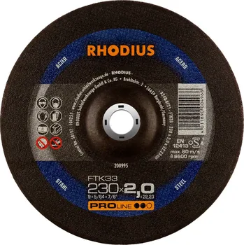 Řezný kotouč Rhodius 200995 | Řezný kotouč 230x2,0x22,23 mm, FTK33, vypouklý