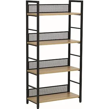 Knihovna Nábytek PEGAS s.r.o. Regál RAW R4, Dub/Černá