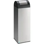 Nádoba na odpad, z nerezu, samozhášecí, 89 litrů, šedá, nerezová klapka pro vhazování