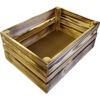 Úložný box Dřevěná bedýnka 40x25x14 opálená