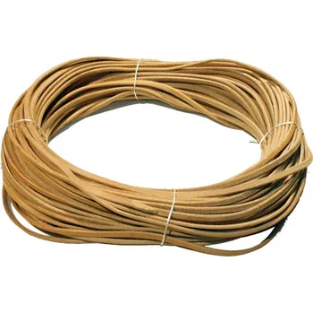 Vodítko pro psa Oválná kůže průměr 4,5x8 mm přírodní