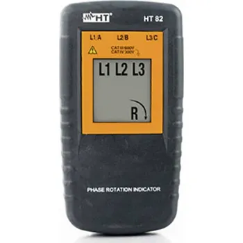 Multimetr HT Instruments HT82 měřič sledu fází, Kalibrováno dle (ISO), CAT III 600 V, LCD