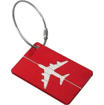 Příslušenství k zavazadlu Módní kovové adresní štítky z hliníkové slitiny - Red