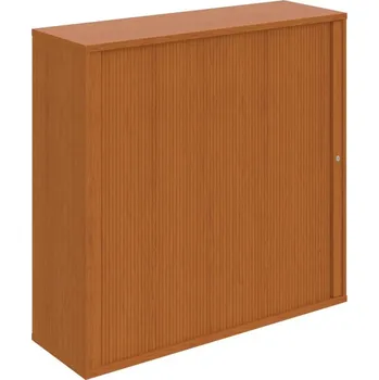 Kancelářský vozík HOBIS kancelářská policová skříň - SZ 3 120 01 L, zámek Huwill, roleta levá, dub + doprava zdarma