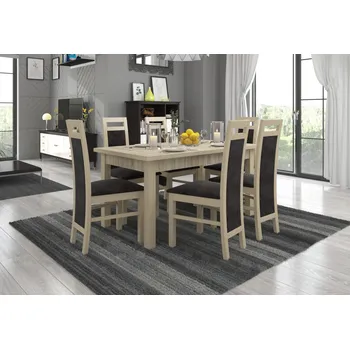 Jídelní set Nábytek PEGAS s.r.o. Sada stůl s židlemi RODOS 14 Sonoma