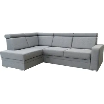 Sedací souprava Rohová sedací souprava rozkládací šedá MASTER II levá