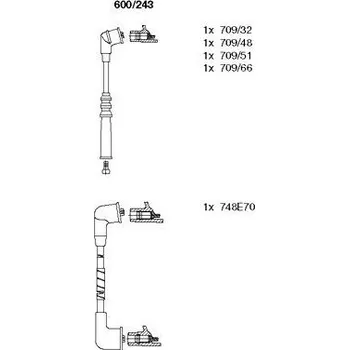 Zapalovací kabel Sada kabelů pro zapalování, , 2245086G26, BREMI, 600/243